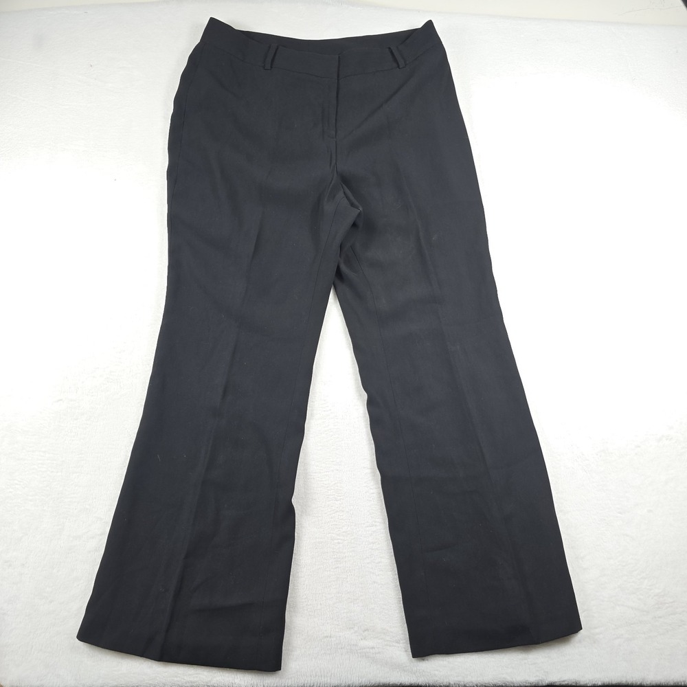 Worthington Black Flared Leg Pants Women's Size 18 Flat Front Career